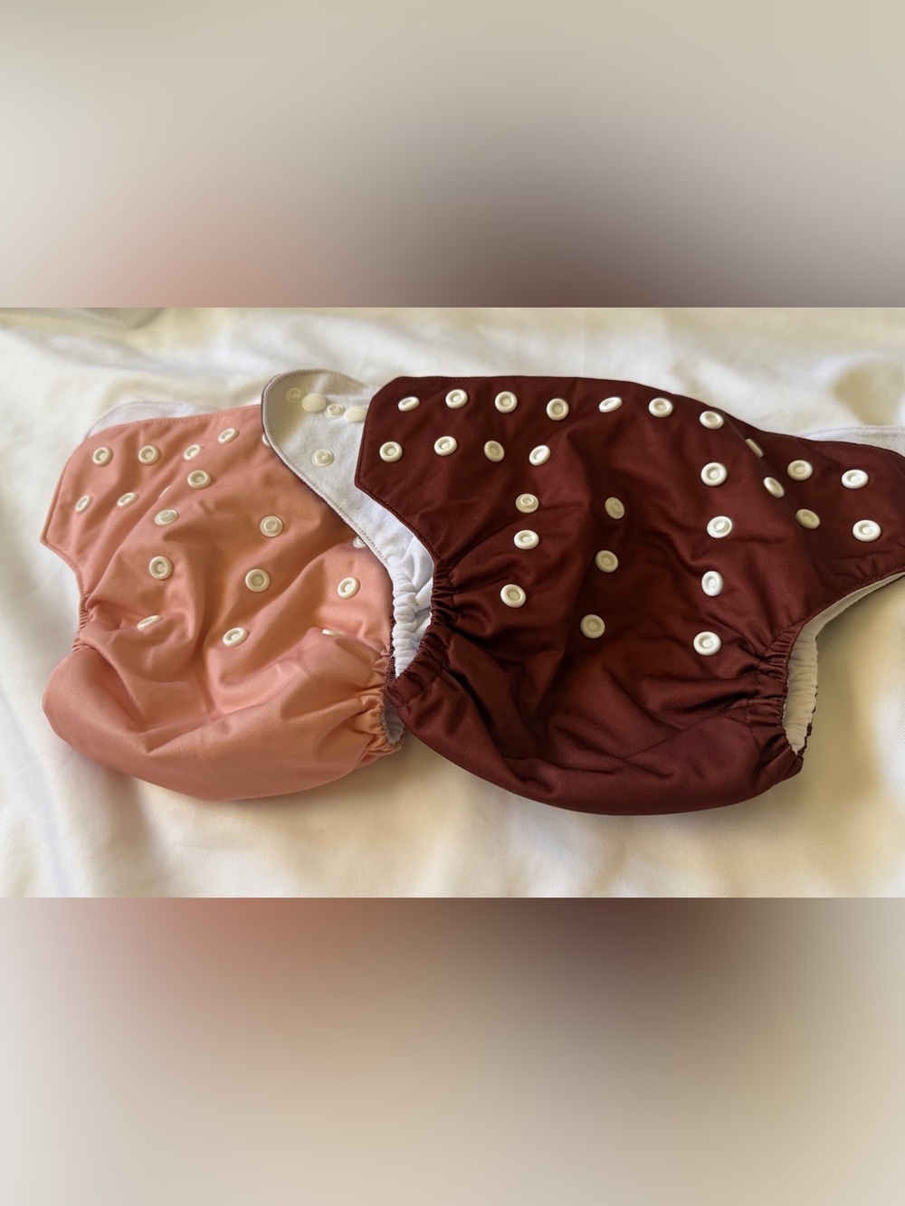 Nora’s Nursery cloth diapers lot 2 (pocket shells + bamboo inserts) Earthy solid